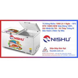 Tủ đông Nishu 1 Ngăn Dàn Đồng 1000 Lit NTD-1088AS-New